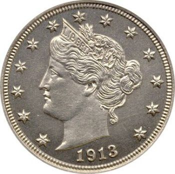 5 centů 1913, cenná mince, která nikdy nebyla v oběhu