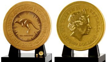 Nejtěžší zlatá mince na světě. 1000 kg ryzího zlata (22 karátů)
